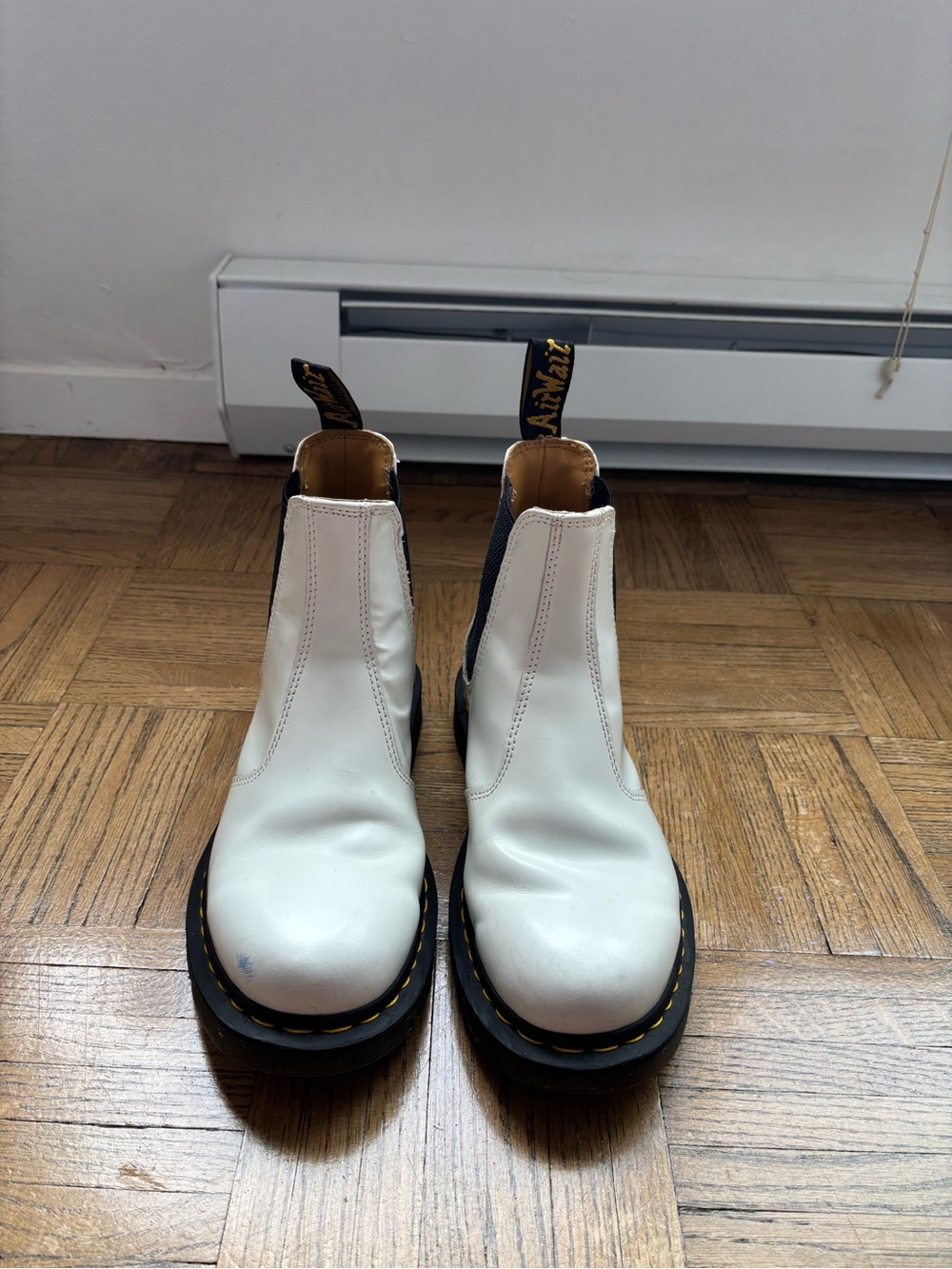 Dr. Martens White Chelsea Boots